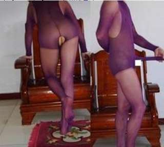 Mens Tights Stocking Purple Pantyhose full body sheath for Men One 