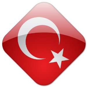 Turkey Racing Flag sticker decal 4 x 4
