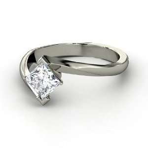  On Point Ring, Princess Diamond Palladium Ring Jewelry