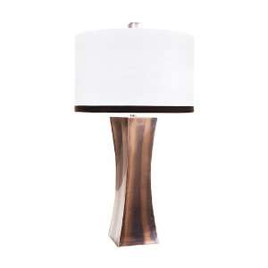   65240 Newport 2 Light Table Lamps in Bronze Finish Twisted Square Form