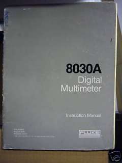 FLUKE 8030A Digital Multimeter Instruction Manual  