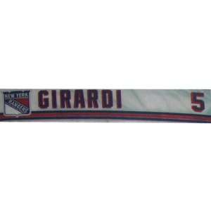 Dan Girardi Nameplate   NY Rangers #5 Game Used Locker Room Nameplate 
