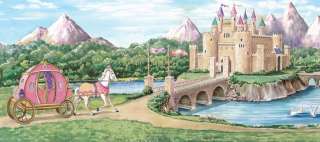 Girls Princess Castle & Horse Drawn Carriage Easy Up & Movable Wall 