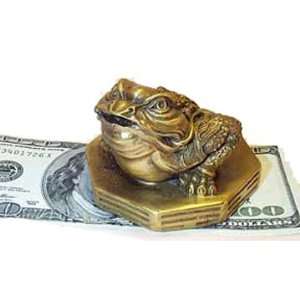  3 Inch Gold Money Frog on Bagua 