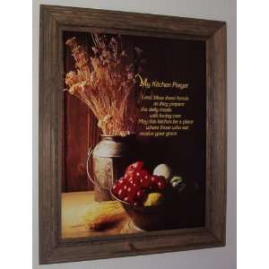  Kitchen Prayer Print in Pine Wood Frame 