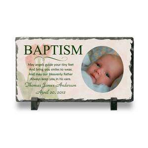  Personalized Baptism Photo Slate Plaque Baby