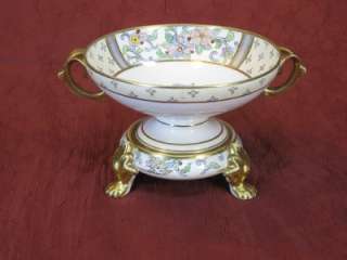 Antique Nippon Footed Two Part Centerpiece Bowl Hand Painted Gilded 