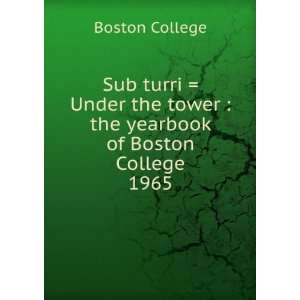  Sub turri  Under the tower  the yearbook of Boston 