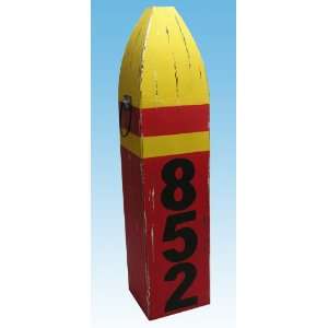  Wooden Red and Yellow Buoy 34   Wooden Floats & Buoys 