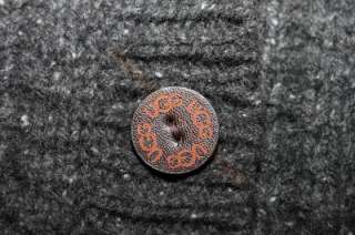 Ugg Powell Charcoal Cashmere Button Sweater NWT Lg $325  