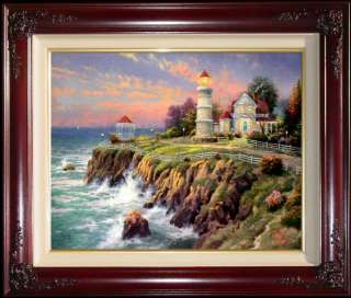   18x24 S/N Limited Edition Thomas Kinkade Lighthouse Canvas Art  