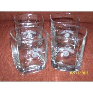   Bar/Tumbler SQUARE Glasses(SET OF 4) NAME & EMBLEM ON SIDE OF GLASS