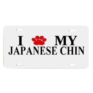  Japanese Chin Paw Love Dog Vanity Auto License Plate 