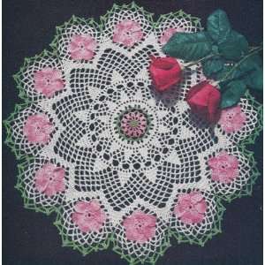 Vintage Crochet PATTERN to make   Wild Rose Flower Doily Motif. NOT a 