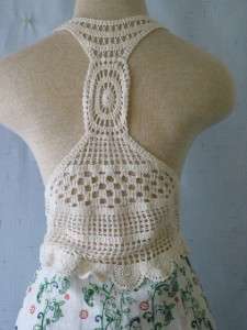 FREE PEOPLE~ANTHROPOLOGIE Artsy Paisley Summer Boho Crocheted 