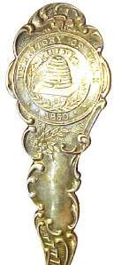 Salt Lake City, Utah ~ Antique Sterling Silver Souvenir Spoon by J.M 