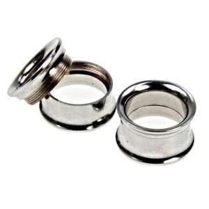   Threaded Surgical Steel Flesh Tunnel Plug   9/16   Sold as a Pair