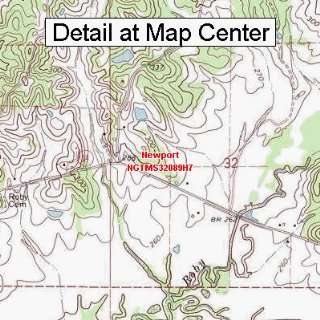  USGS Topographic Quadrangle Map   Newport, Mississippi 