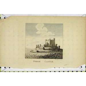   Peele Castle Moat Metcalf Antique Print Ruins 1800