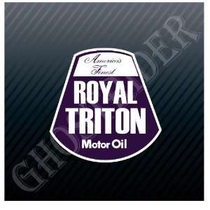  Royal Triton Motor Oil Racing Vintage Sticker Decal 