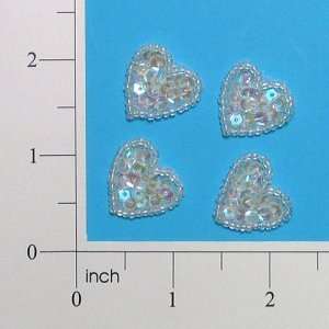  Heart Sequin Applique Pack of 4 Arts, Crafts & Sewing