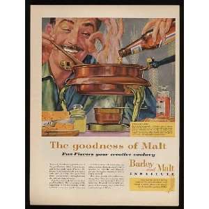  1959 Barley & Malt Institute Rarebit Recipe Print Ad 