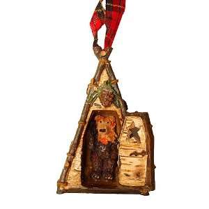  Bear In Outhouse With Hinged Door Funny Christmas Ornament 