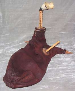 UNUSUAL SET OF GOATSKIN BAGPIPES   TUNISIAN MEZWED  