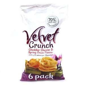 Velvet Crunch Cheddar Cheese & Spring Onion 6 Pack 150g  