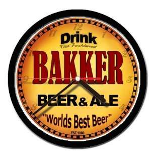  BAKKER beer and ale wall clock 