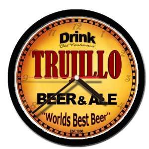  TRUJILLO beer and ale cerveza wall clock 