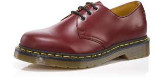   CHERRY OXBLOOD SMOOTH LEATHER SHOES ALL SIZES NEW DOC 3 EYELET  