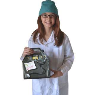 Kids Doctor Costume with REAL Lab Coat and Scrubs Cap, includes Doctor 