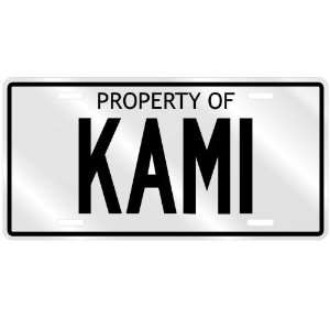  PROPERTY OF KAMI LICENSE PLATE SING NAME