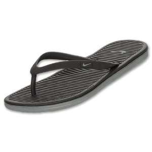 NIKE Womens Solarsoft Thong II Sandals Shoe, Black/Cool Grey  
