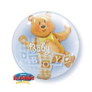  Baby Boy Bear Bubble Balloon 24 High Quality Qualatex 