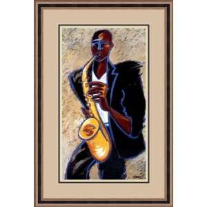  Saxman by Marsha Hammel   Framed Artwork