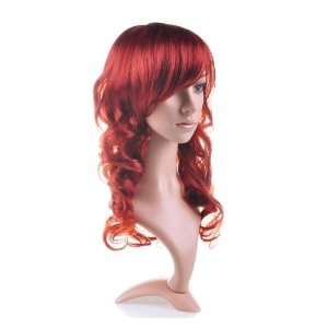Natural Red Lolita Long Hair Wig with Heat Friendly Synthetic Fiber
