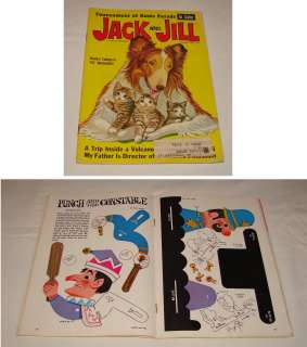 January 1967 JACK AND JILL magazine ~ COLLIE + KITTENS  