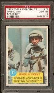 1963 Topps Astronauts #21 Grissom in Spacesuit PSA 10  