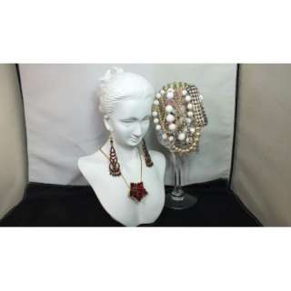 NEW Jewelry Display Bust White Resin Mini Mannequin Head Earring 