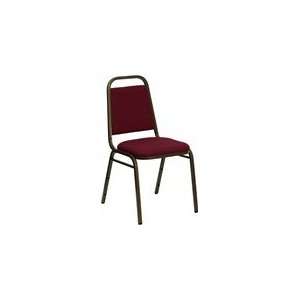 HERCULES Trapezoidal Back Stacking Banquet Chair with Burgundy Fabric 