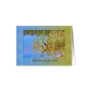  Birthday, 80th, Tricolored Heron, Reflections Card Toys 