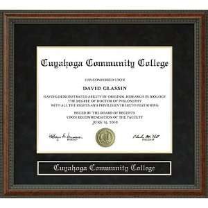  Cuyahoga Community College (Tri C) Diploma Frame Sports 