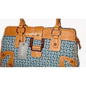  Guess %100 Authentic Brand New Signs Camel denim Purse 