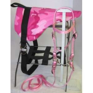  Pony Bareback Saddle   Pink Camoflauge