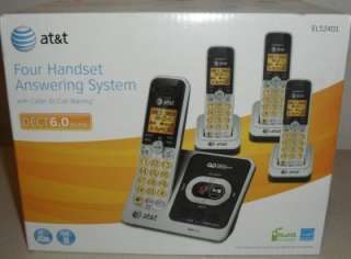 AT&T EL52401 DECT 6.0 4 Handset Cordless Phone System  