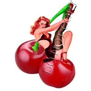  Kitsch Cherry Pinup Girl decal S70 Musical Instruments
