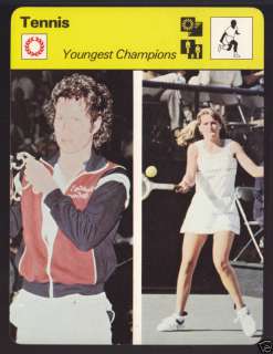 JOHN McENROE & TRACY AUSTIN 1979 SPORTSCASTER CARD  