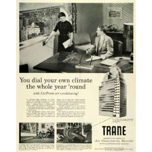 1955 Ad Trane Co Air Conditioning Heating Office Business Building La 